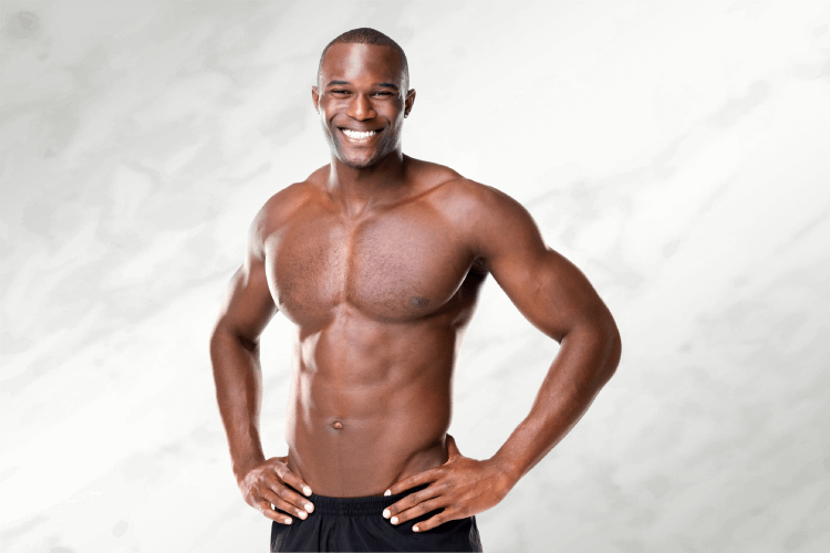Fitness afro-american man shirtless | Body Sculpting | GGFM Aesthetics